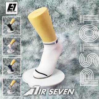 Tất vớ thể thao cổ ngắn Air Seven PS101 Cotton Hàn Quốc, mềm mại, co giãn 4 chiều, phối màu kẻ sọc phong cách trẻ trung.