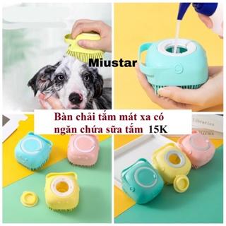 Găng tay tắm tạo bọt cho chó mèo và thú cưng