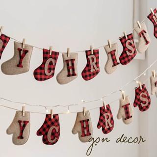 [CÓ SẴN] Dây treo trang trí Giáng sinh, dây treo trang trí Noel, chữ Merry Christmas nhiều hình - Gọn Decor