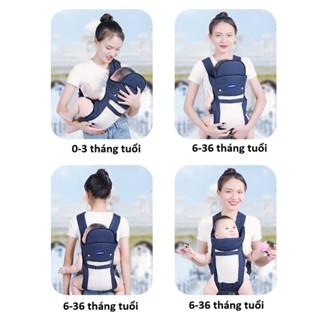 Địu Cho Bé 4 Tư Thế Đỡ Cổ Đa Năng, Đai Địu Em Bé Đi Xe Máy