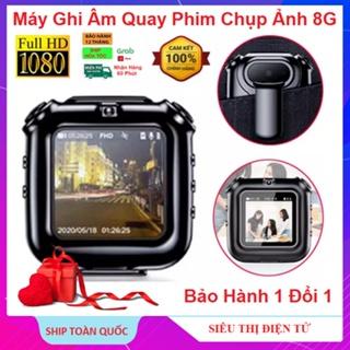 Máy Ghi Âm Quay Phim Chụp Ảnh, Thiết Bị Ghi Âm Kỹ Thuật Số, Chuyên Nghiệp Màn Hình 1.5 inch - Kèm Thẻ 8G - 1080 FULL HD