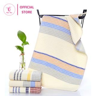 Khăn mặt cotton chấm bi cao cấp, siêu mềm mịn, siêu thấm hút, siêu dày Việt Thư