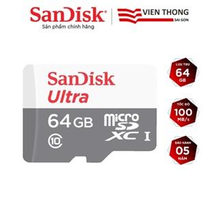 [Mã BMLTM50 giảm đến 50K] Thẻ nhớ microSDXC SanDisk 64GB Ultra 533x upto 100MB/s - Hãng phân phối chính thức