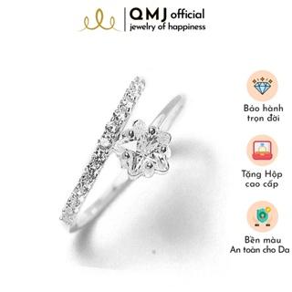 Nhẫn bạc QMJ Ngôi sao băng nạm đá tấm trẻ trung Q078