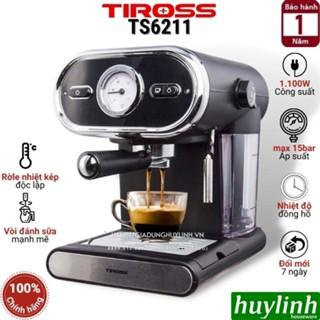 Máy pha cà phê Espresso Tiross TS6211 - Áp lực tối đa 15 bar - Công suất 1100W