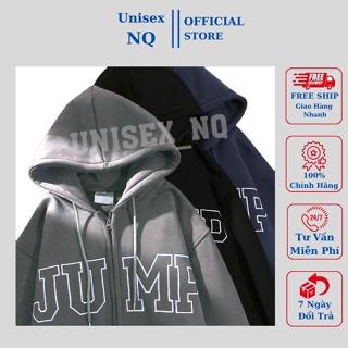 Áo Hoodie nỉ In Chữ JUMP Form Rộng Unisex Nam Nữ - Áo Khoác Nỉ Ngoại Mũ 2 Lớp Chất Mịn Tay Bồng Unisex . Chất đẹp