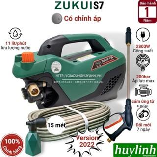 Máy xịt rửa xe chỉnh áp Zukui S7 - Công suất 2800W - Motor cảm ứng từ - Dây 7 đến 15 mét