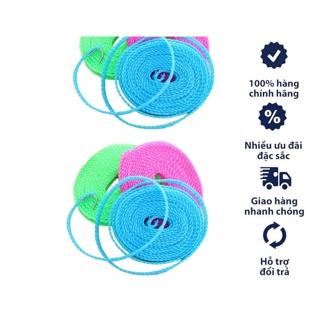 Cuộn Dây Phơi Đồ, Phơi Quần Áo Nhựa DÀI 5 MÉT - Sợi Cước Bện Siêu Chắc, Có Nhiều Lỗ Móc Chống Bay, Trượt