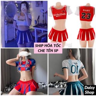 Cosplay cổ động viên bóng đá, bóng rổ sexy - bộ đồ ngủ hóa trang cheerleader chất thun mát mẻ ©️