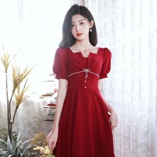 Đầm Cô Dâu Màu Đỏ Rượu Vang Hở Lưng Thời Trang Mùa Hè Sang Trọng  Váy cưới