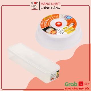 [Hỏa Tốc HN] Combo Nắp đậy dùng cho lò vi sóng + Hộp đựng đũa muỗng có nắp dẻo cao cấp nội địa Nhật Bản