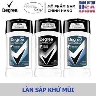 [USA] Lăn sáp khử mùi nam Degree men UltraClear Black & White 76g (sáp trắng) chống ố áo Ocean Air , Fresh - Mỹ