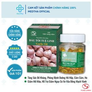 Dầu Tỏi Tuệ Linh (Garlic Oil) - Tăng Sức Đề Kháng, Phòng Bệnh Đường Hô Hấp, Giảm Mỡ Máu (Hộp 100 Viên) [Chính Hãng]