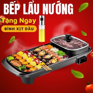 bếp lẩu nướng 2 ngăn