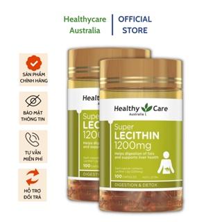 Combo 2 Hộp mầm đậu nành Healthy Care Super Lecithin đẹp da, đào thải độc tố gan, cân bằng nội tiết tố hộp 100 viên