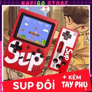 Máy chơi game cầm tay giá rẻ SUP điện tử 4 nút mini 400 in 1 plus gaming 2 người giải trí cổ điển quà tặng kèm tay cầm