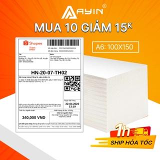 Giấy In Nhiệt 100x150mm-Tệp 500 Tờ,In Đơn TMĐT,Tem Nhã Vận Chuyển,Logo Dạng Tập A6, A7,Có Sẵn Lớp Keo Dính Sẵn