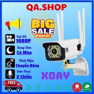 Camera yoosee ngoài trời ban đêm có màu, xoay qua điện thoại, 4 râu 36 đèn - Camera wifi ngoài trời yoosee