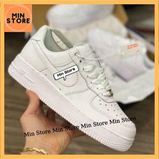 Giày Thể Thao Nam Nữ, Giày Sneaker AF1 Màu Trắng , Đế Độn Đế Bánh Mì Tăng Chiều Cao Phong Cách Hàn Quốc [ Min Store]