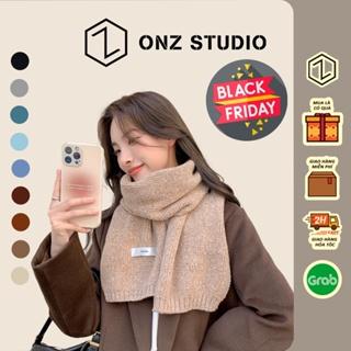 [SẴN] Khăn quàng cổ ONZStudio basic đan dọc - Khăn choàng cổ len nam nữ lông mịn dệt kim không xù ulzzang Hàn Quốc KLT01