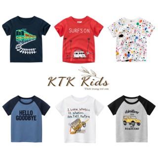 Áo thun bé trai Kotokids áo cotton cho bé in hình dễ thương hàng xuất Âu Mỹ