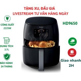 [Bảo hành 24 tháng] Nồi chiên không dầu Philips size XXL HD9650 | HD9860 - TwinTurbo Star 2225W - Hàng chính hãng