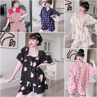 Bigsize 45-100kg D01 đồ ngủ đồ bộ pijama mặc nhà chất lụa manggo, lụa hàn cao cấp