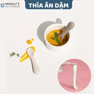 Thìa Ăn Dặm Silicon BABY SPOON BLUEMAMA MODUI Nội địa Hàn Bảo Vệ Sức Khỏe Cho Bé Yêu