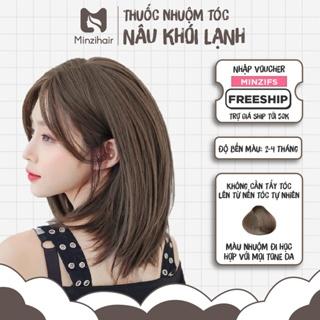 Thuốc Nhuộm Tóc Màu Nâu Khói Lạnh (Nâu Lạnh Ánh Khói) | Lên Từ Nền Đen Không Tẩy | Minzihair