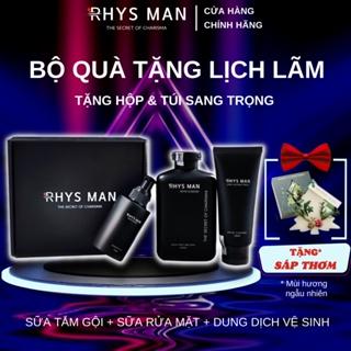 Bộ Quà Tặng Nam - Sữa tắm gội nam 350 ml & Sữa rửa mặt nam 100ml & Dung dịch vệ sinh 100ml RHYS MAN