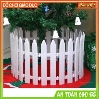 Hàng Rào Nhựa Lắp Ghép Trắng Cao Cấp Trang Trí Cây Thông Noel, Cây Cảnh, Vườn Hoa Cao 30cm Dài 60cm 1m8 2m4