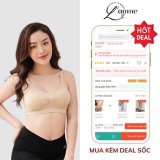 Áo lót bầu cho con bú A2 không gọng, chống chảy xệ co giãn 4 chiều, áo ngực thấm hút cho mẹ bầu LAMME