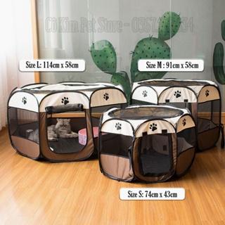 Chuồng Mèo, Ổ Đẻ Cho Mèo Chó Gấp Gọn, Chống Cào Dễ Vệ Sinh (Tặng miếng tã lót chuồng)