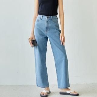 Weier.Q - Quần Jeans Nữ Ống Suông Rộng Form Lưng Cao Loose Straight Jeans Màu Blue ( WLJ-02)