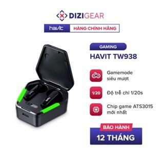 Tai Nghe Gaming True Wireless HAVIT TW938 Bass Chất Game Mượt, Chip ATS3015 Giảm Độ Trễ 0.05s - BH 12 Tháng Dizigear