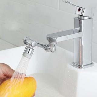 Đầu nối vòi nước, đầu vòi lavabo Xoay 1080 độ 2 chế độ nước chảy chất liệu nhựa ABS mạ Crom sáng bóng - QM.PK109