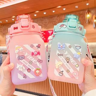 Bình Nước Pastel Siêu Đẹp 1.5 Lít Có Vạch Chia Mực Nước Phong Cách Thể Thao Tặng Sticker