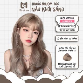 Thuốc Nhuộm Tóc Nâu Khói Sáng | Lên Từ Nền Tóc Nâu Không Tẩy - Minzihair