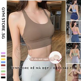 Áo Bra Hai Dây Croptop Có Mút Thể Thao Nữ Tập Gym Yoga ❤️𝐇𝐀̀𝐍𝐆 𝐗𝐈̣𝐍❤️ Thun Poly Mịn Thoáng Mát Tôn Da 𝐆𝐘𝐌𝐒𝐓𝐎𝐑𝐄 422