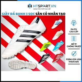 Giày đá bóng, Giày 3 sọc đá banh sân cỏ nhân tạo giá rẻ dành cho nam nữ thể thao bóng đá HTSPORT