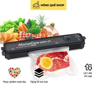 Máy hút chân không bảo quản thực phẩm Homecare cao cấp tự hàn miệng tiện dụng tặng kèm túi hút gia dụng Hồng Q