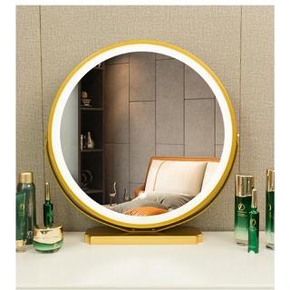 [Mã LIFE121210K giảm 10% đơn 50K] Gương để bàn trang điểm dáng tròn hiện đại, Gương led 3 màu nhập khẩu d45cm.