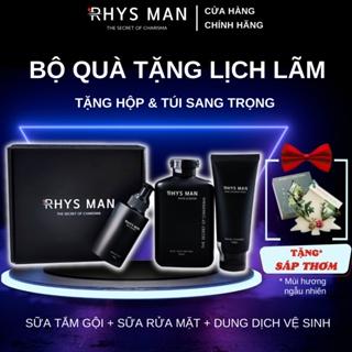 Bộ quà tặng Sữa tắm gội nam hương nước hoa 350 ml & Sữa rửa mặt nam 100ml & Dung dịch vệ sinh 100ml RHYS MAN