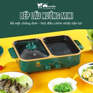 Bếp lẩu nướng 2 ngăn Hàn Quốc, Nồi lẩu 2 in 1 siêu chống dính đa năng - Bếp điện đa năng