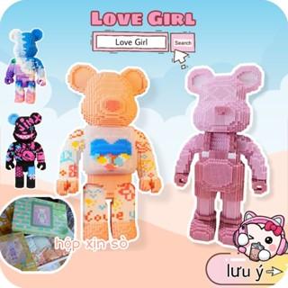 Bộ đồ chơi lắp ráp lego Bearbrick 55cm đến 49cm xếp hình cỡ lớn Love Girl