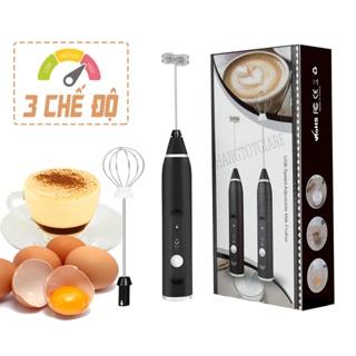 Máy đánh trứng, que tạo bọt cafe mini cầm tay không giây chính hãng sokany 3 cấp độ [BẢO HÀNH 12 THÁNG ], hỗ trợ sạc pin