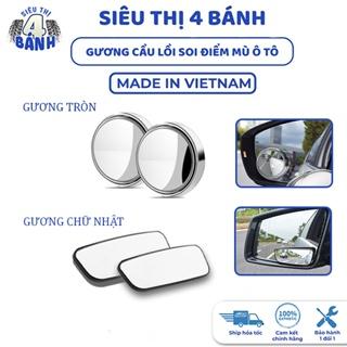 Gương Cầu Lồi Ô tô mini gắn Kính Chiếu Hậu Tráng Bạc Xóa Điểm Mù Nhìn Góc Rộng Xoay 360 - Tặng Kèm Keo 3M