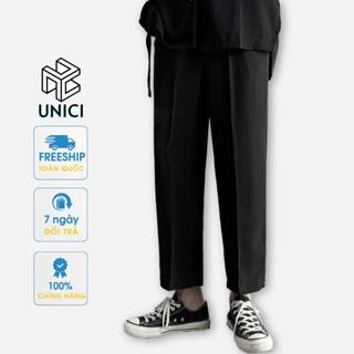 Quần baggy nam ống rộng vải Hàn cao cấp, co giãn phân loại tây âu Premium thời trang UNICI - QBY015