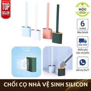 Chổi Cọ Nhà Vệ Sinh, Cây Cọ Toilet Bồn Cầu Bằng SiliCon Có Giá Đựng Dán Tường