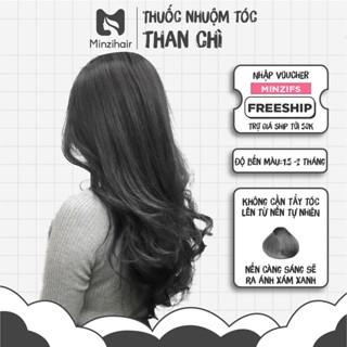 Thuốc Nhuộm Tóc Màu Than Chì | Không Cần Tẩy Tóc | Màu Nhuộm Đi Học - Minzihair HN